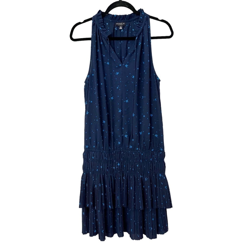Current Air Cara Sleeveless Pleated Mini Dress Star Print